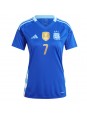 Argentina Rodrigo De Paul #7 Replika Borta Kläder Dam Copa America 2024 Kortärmad